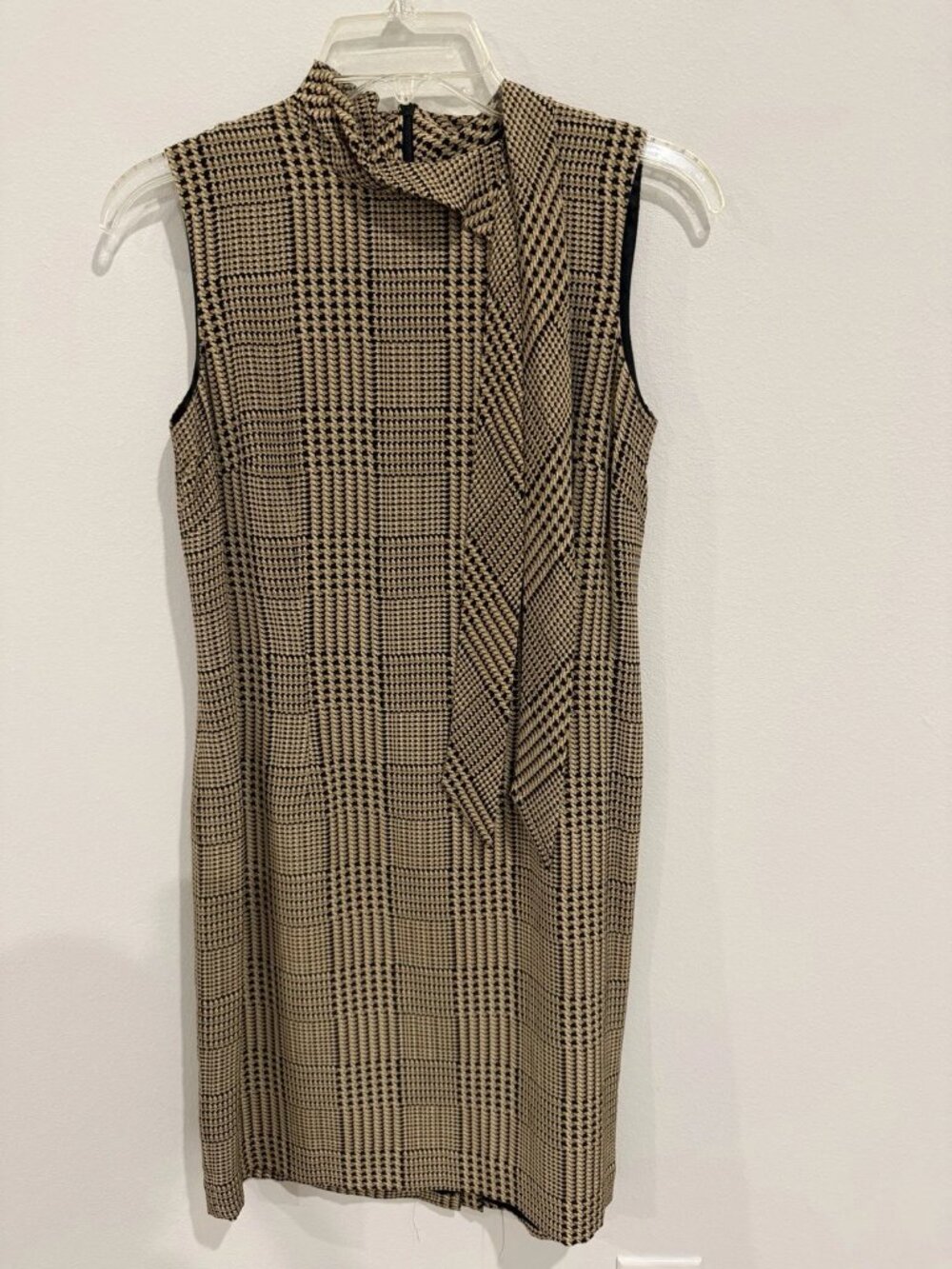 Talbots Size 2 Petites Brown/black Silk Dress